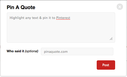 "Pin It" Bookmarklet