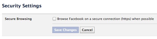 Browse Facebook On A Secure Connection