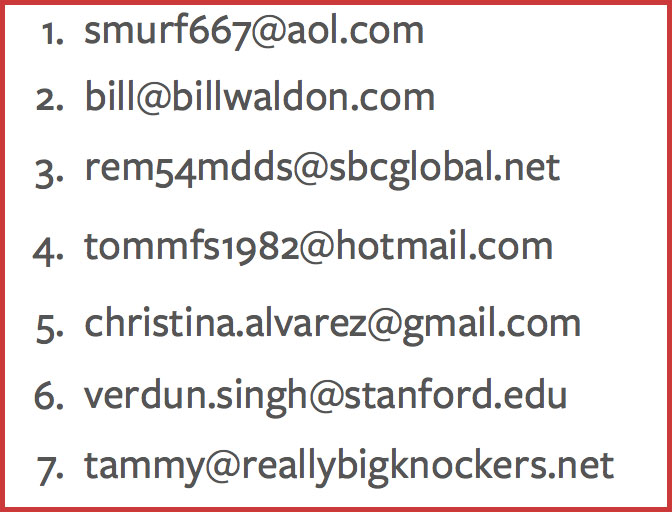 why the email address matters