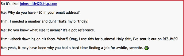 Email address funny story