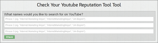 YouTube Reputation Tool