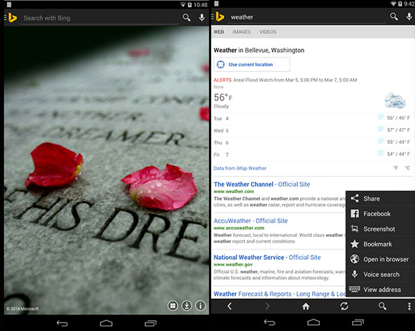 Bing On Android