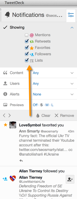 Tweetdeck manage notifications