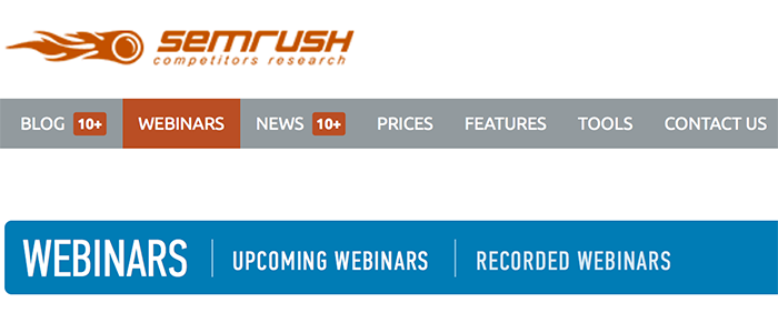 SEMrush Webinars