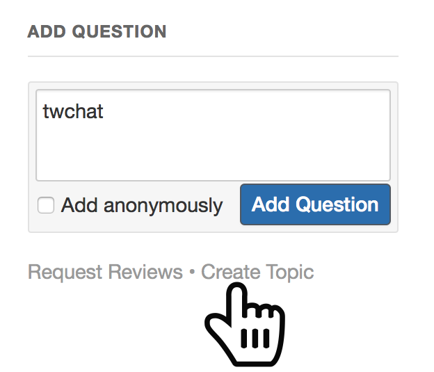 Create a topic Quora