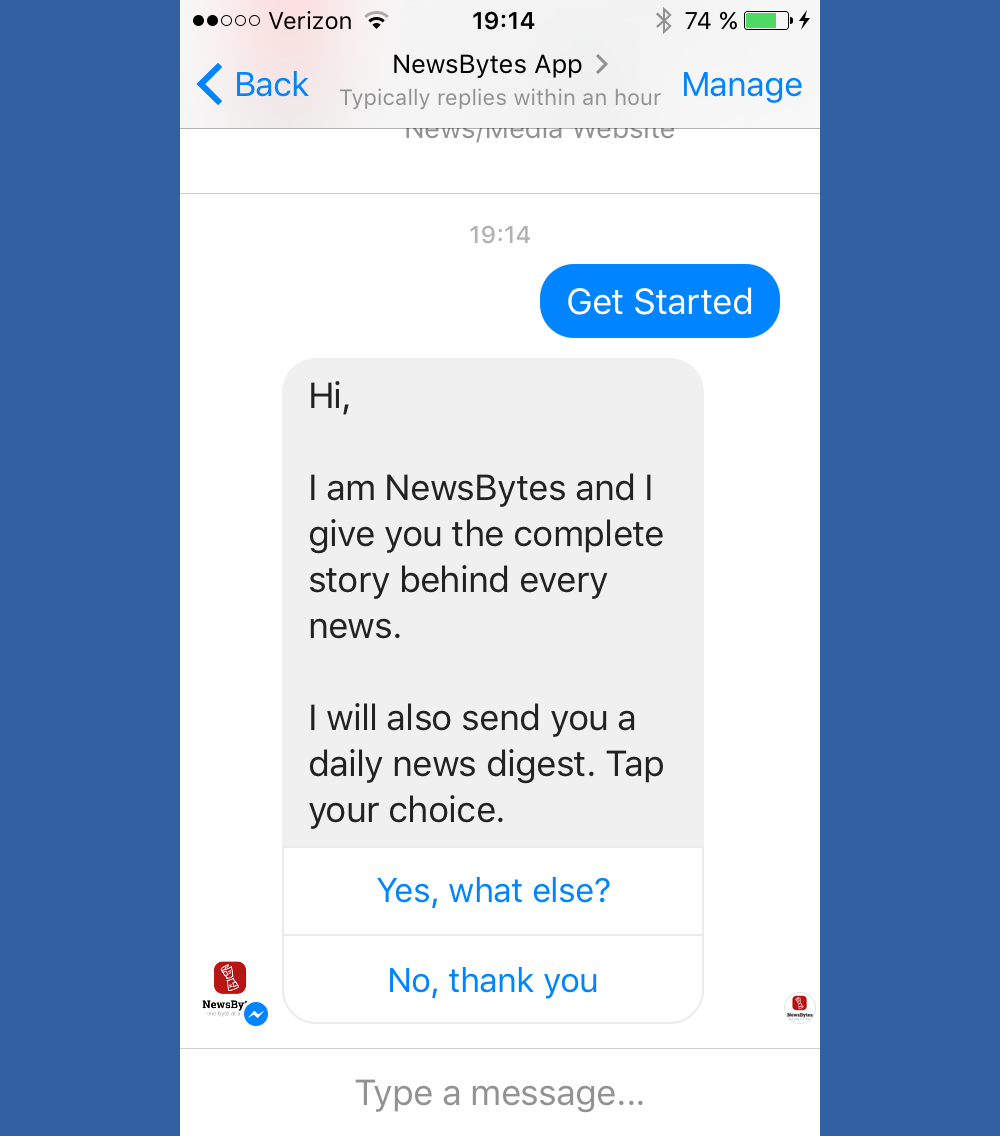 NewsBytes chatbot