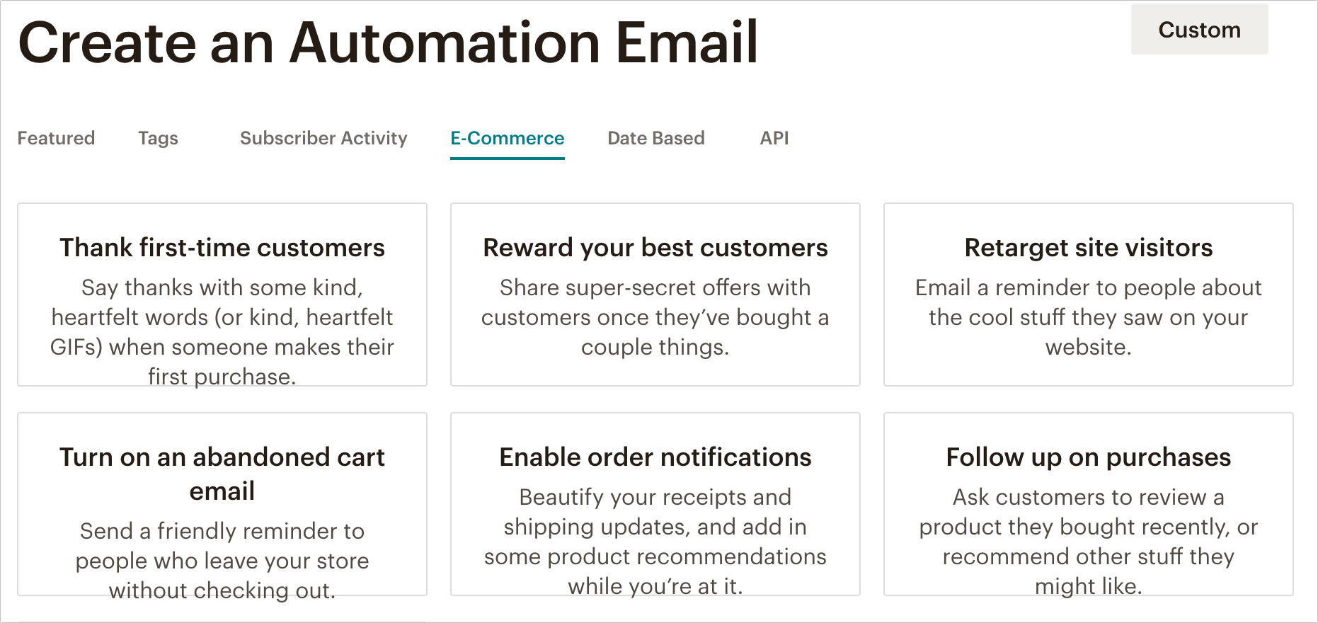 Mailchimp automation