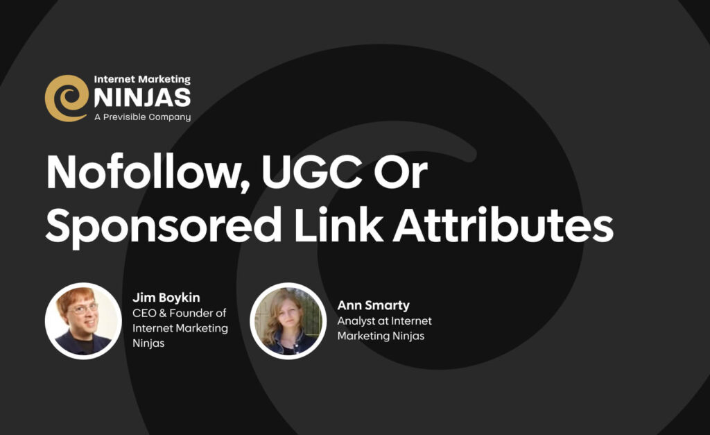 Nofollow ugc or sponsored link attributes